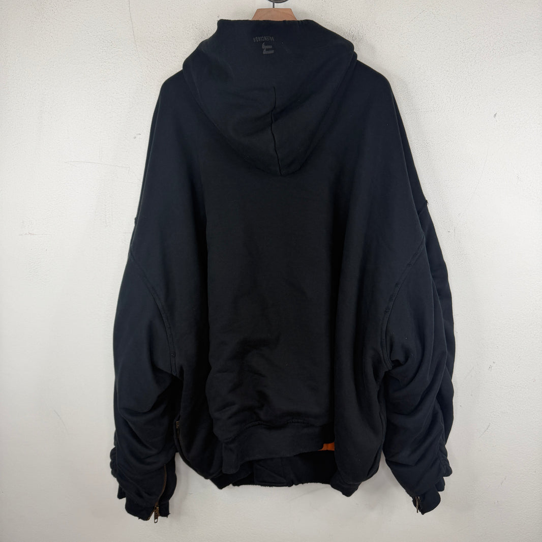 Balenciaga 3B Cotton Hooded Bomber Jacket