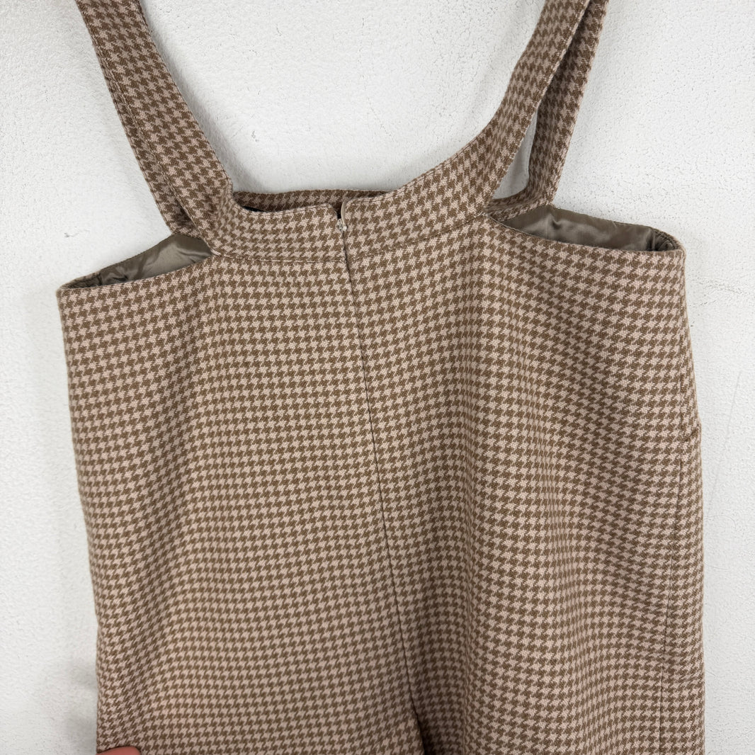 Balenciaga Houndstooth Wool Pencil Skirt