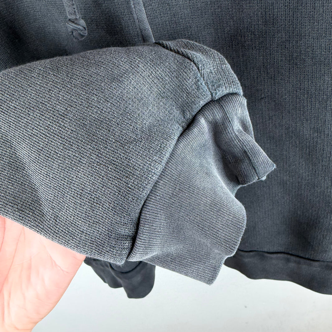 Acne Studios Plain Cropped Charcoal Gray Hoodie