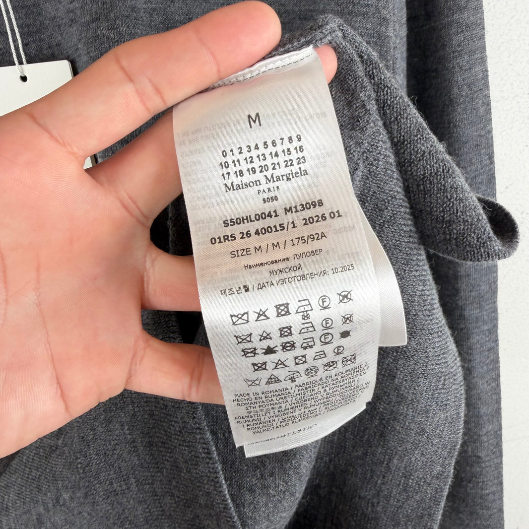Margiela Elbow Patch Wool Knit Sweater