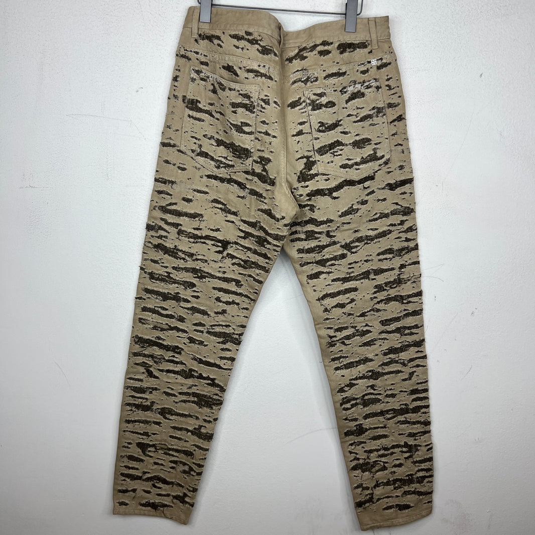 Givenchy Distressed Zipper Denim