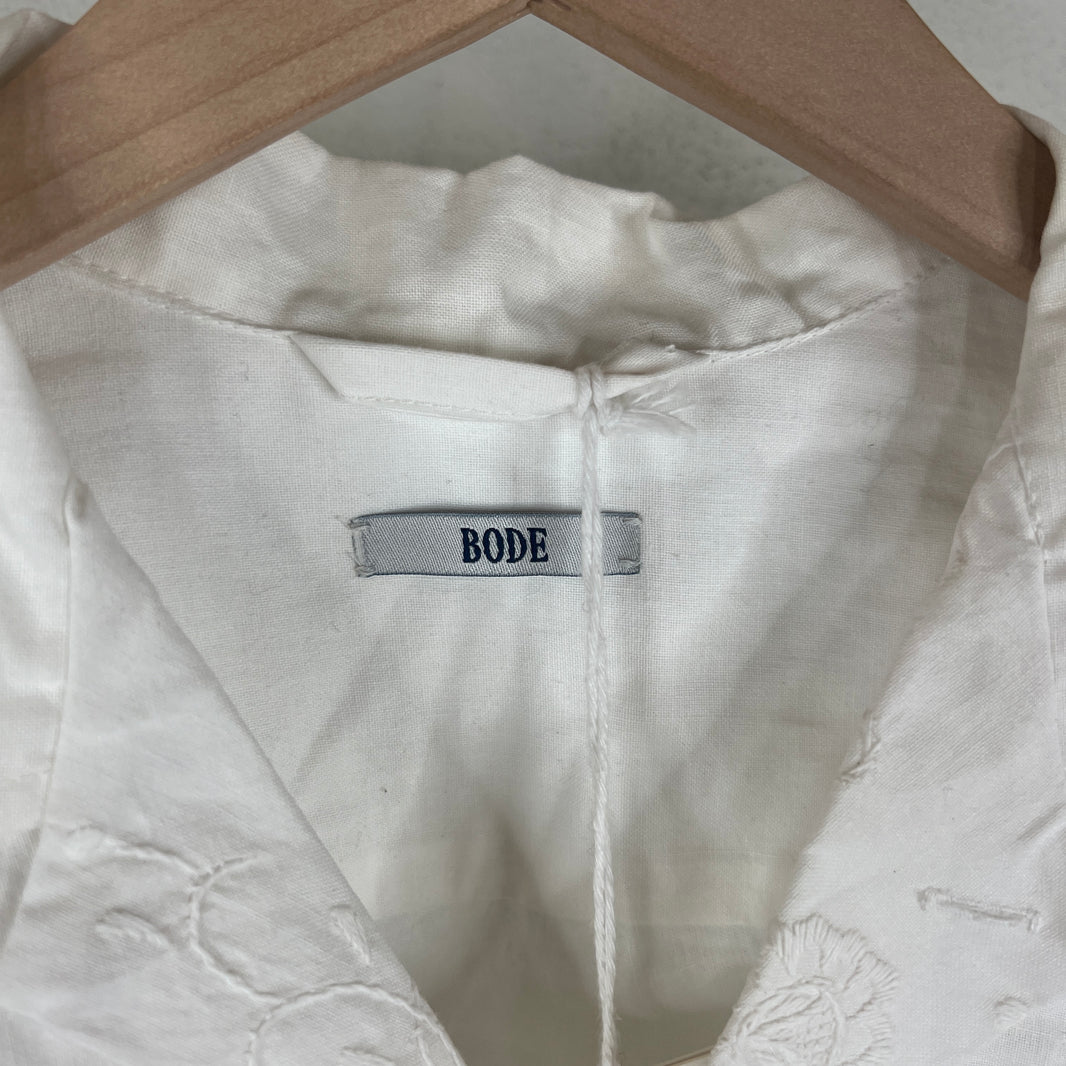 Bode Linen Cutwork Shirt