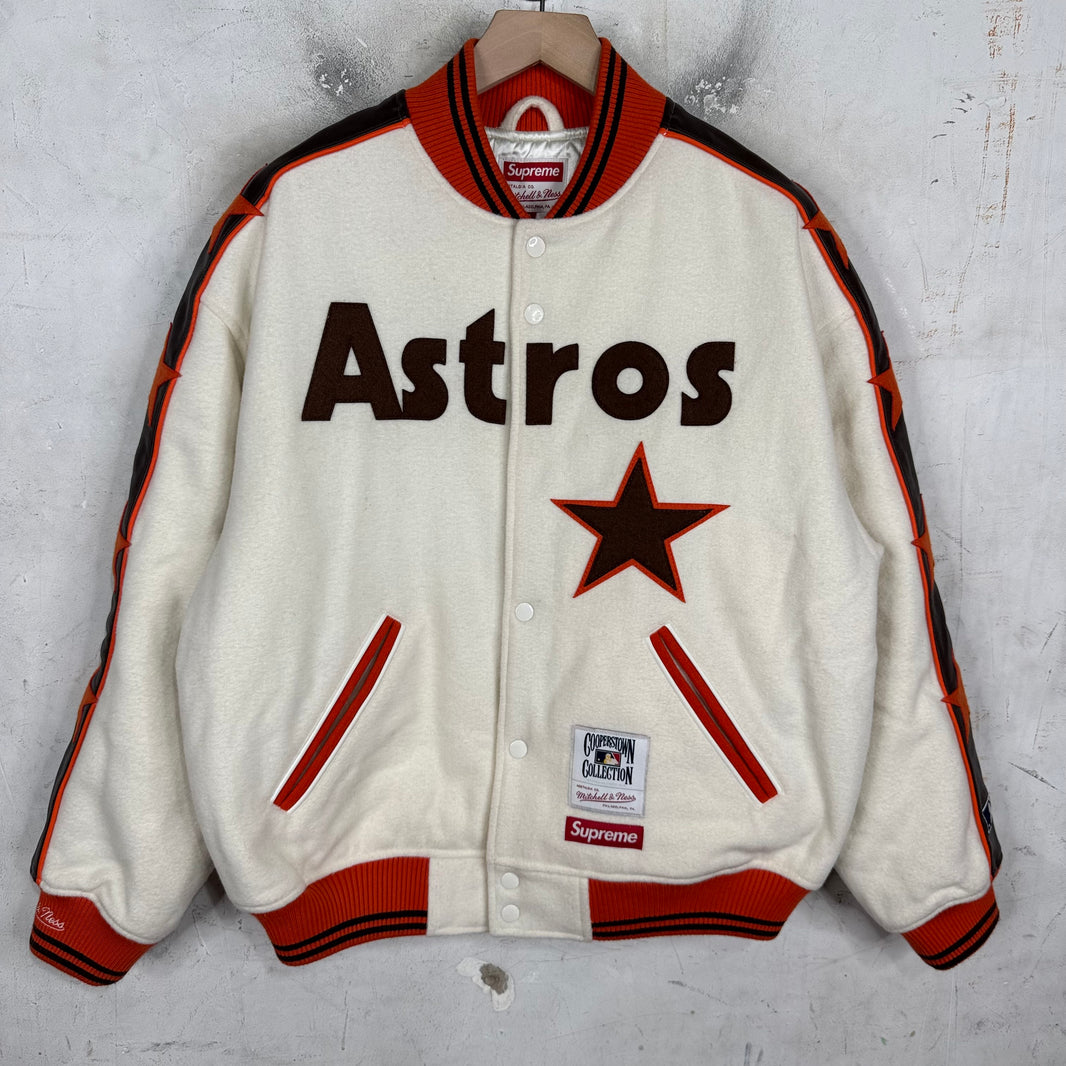 Supreme x Mitchell & Ness Astros Varsity Jacket