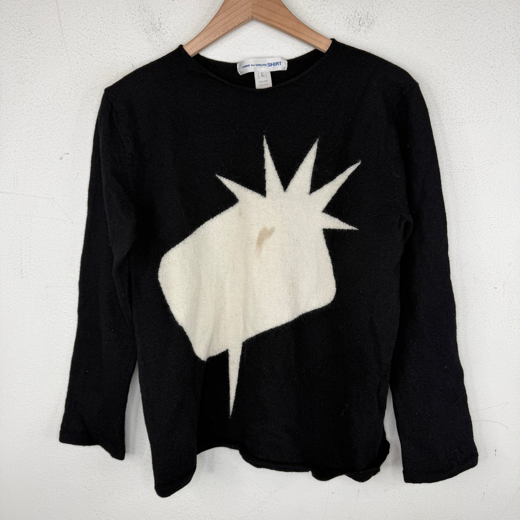 CDG Speech Bubble Wool Sweater