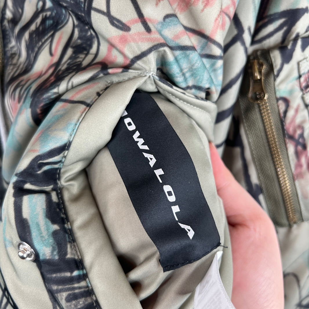 Mowalola Hooded Graffiti Bomber Jacket