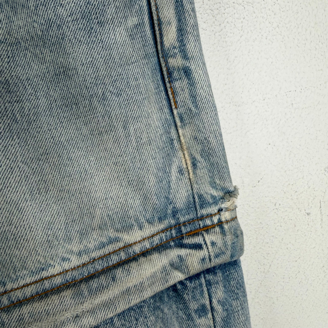 Balenciaga Blue Denim 3 Way Convertible Jeans