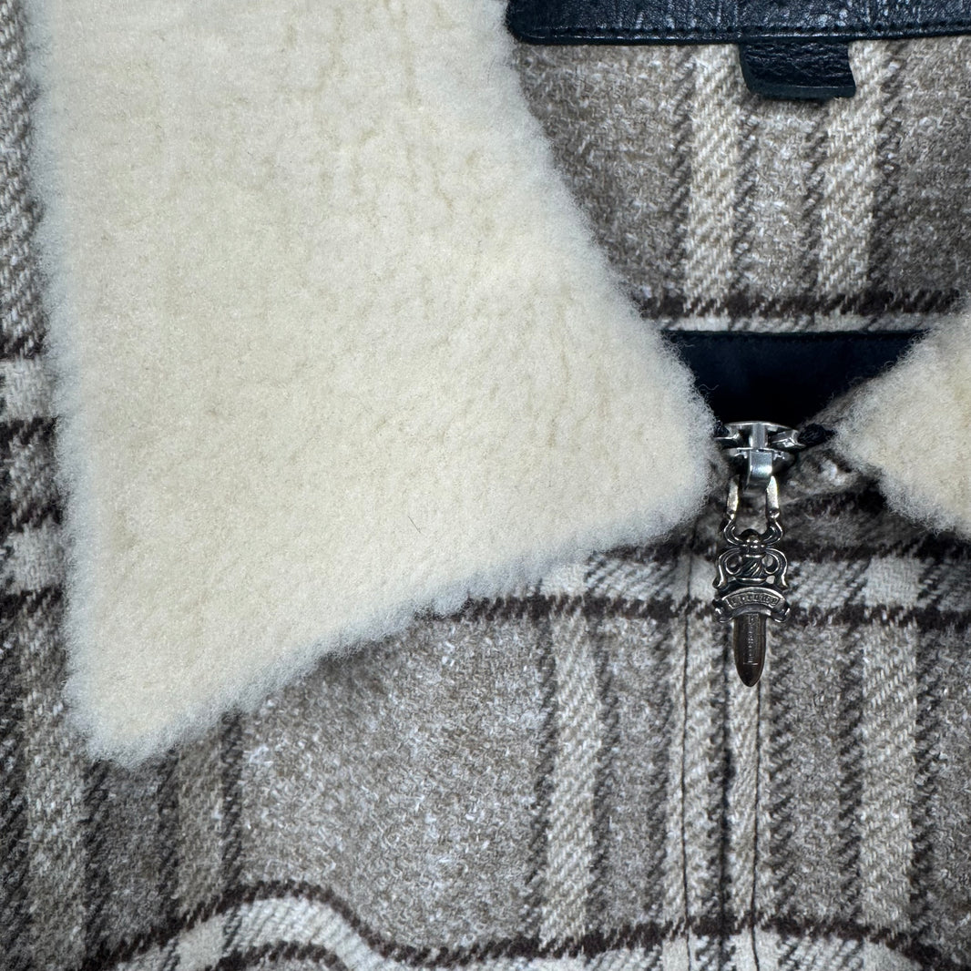 Chrome Hearts Sherpa Collared Flannel Work Jacket