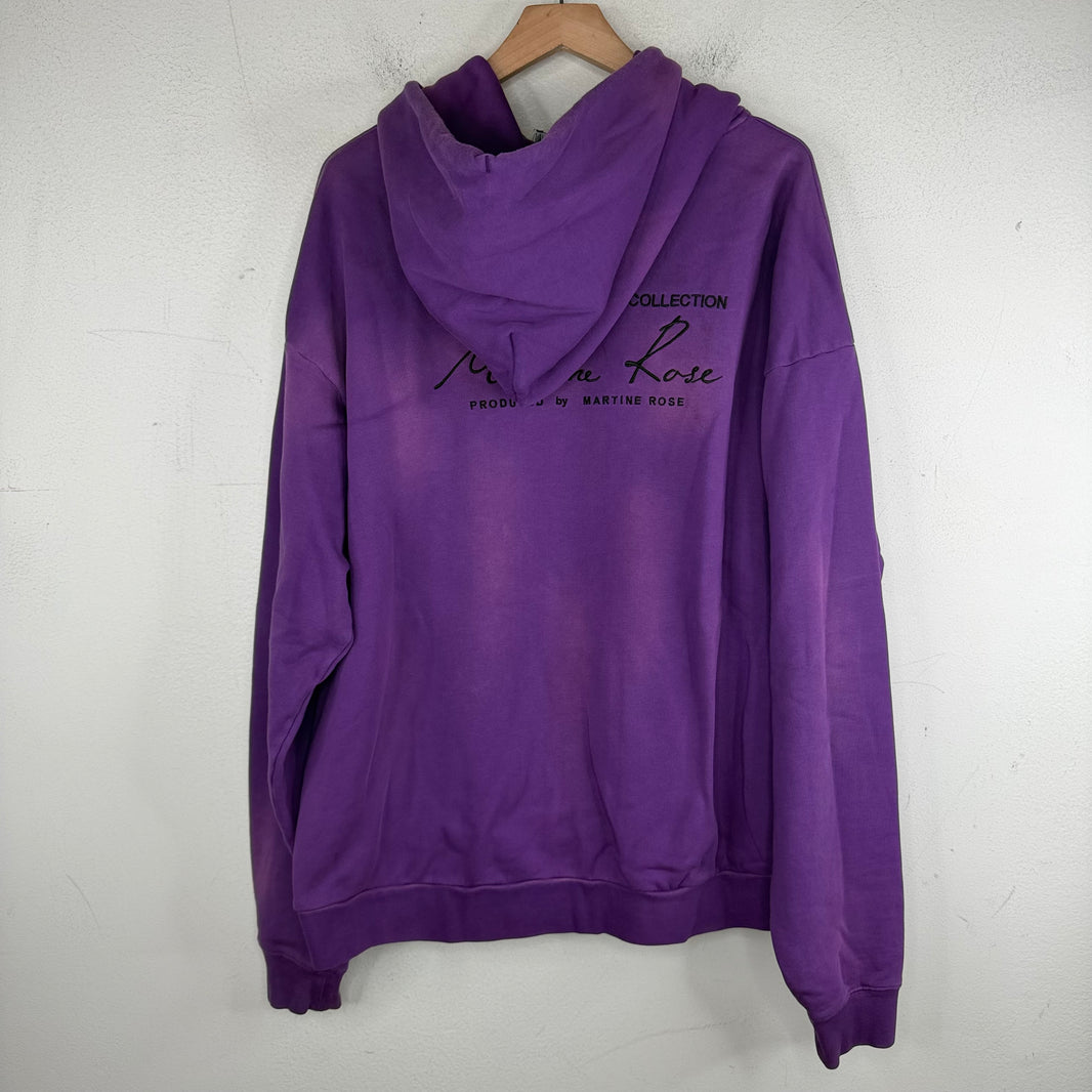 Martine Rose Purple Embroidered Back Logo Hoodie