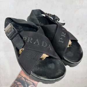 Prada Straped Logo Sandals