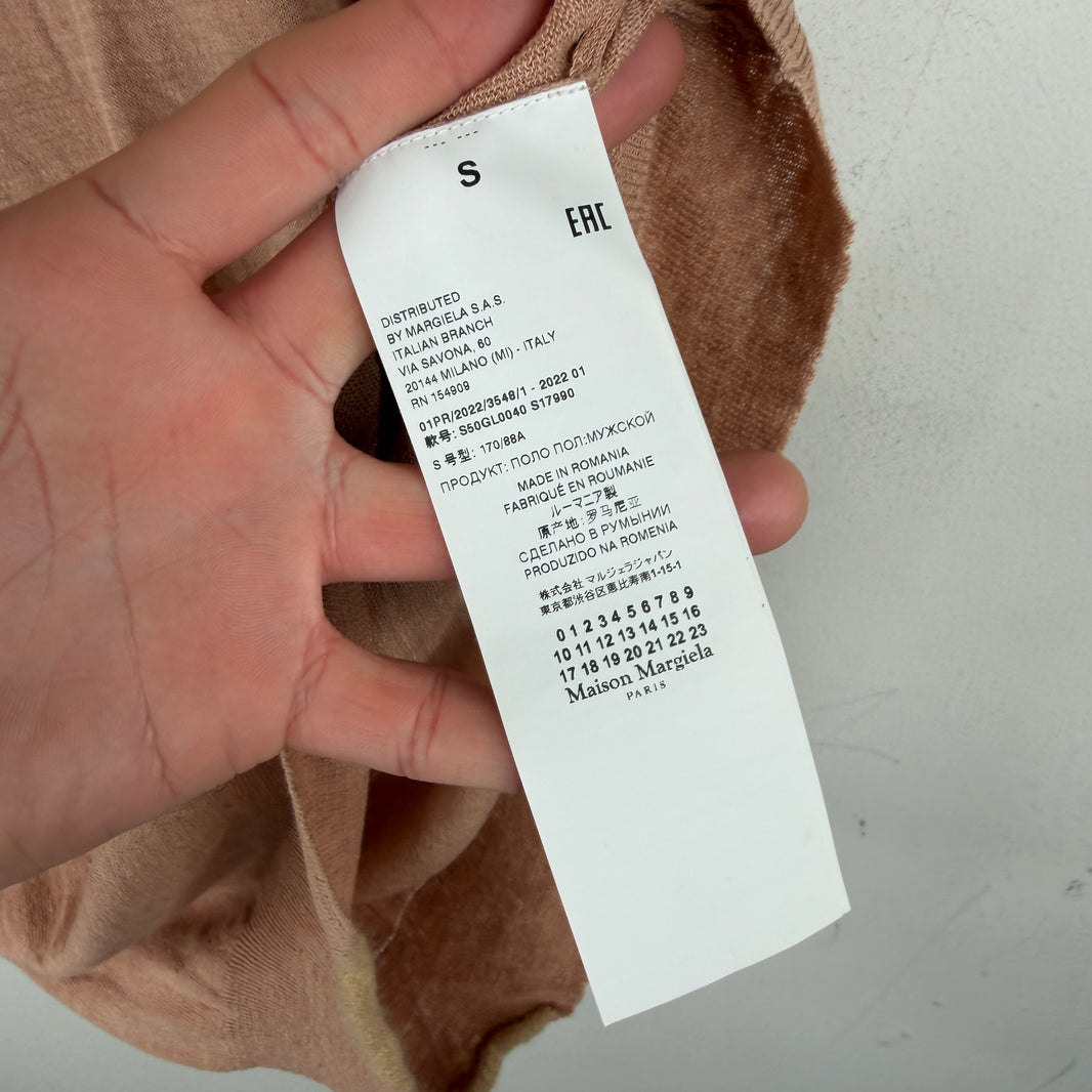 Margiela Pink Linen Polo T-Shirt