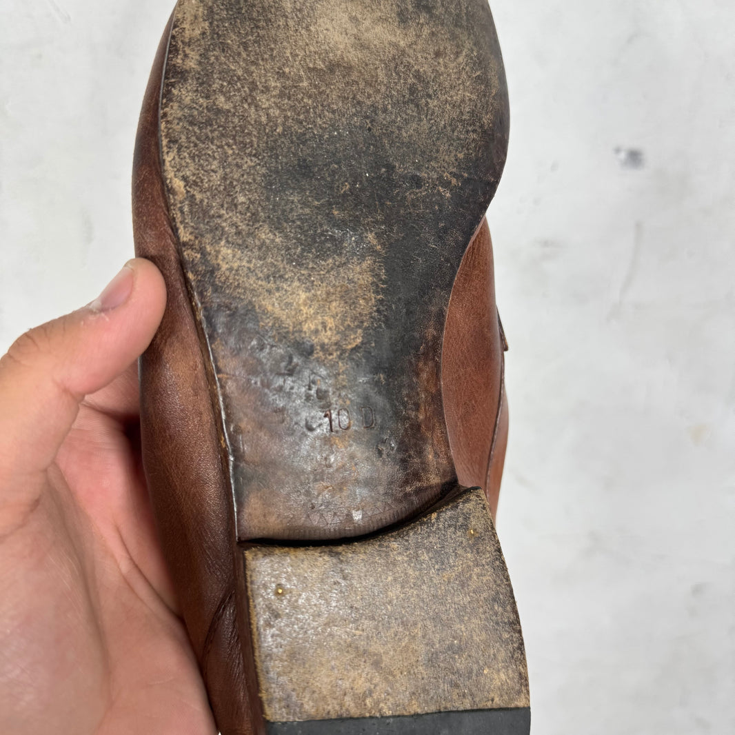 Gucci Brown Bamboo Tassled Loafers