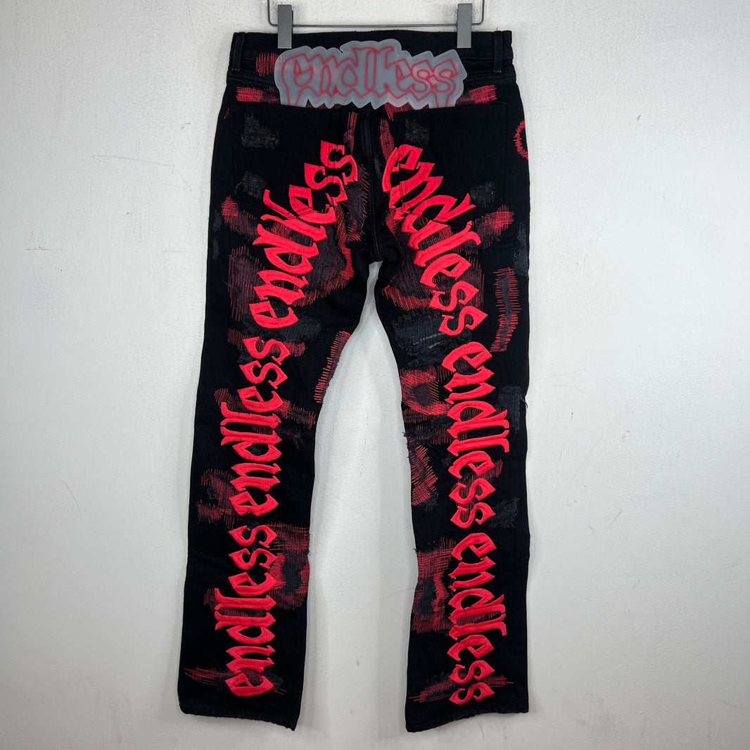 Endless Denim Red Logo Denim Jeans