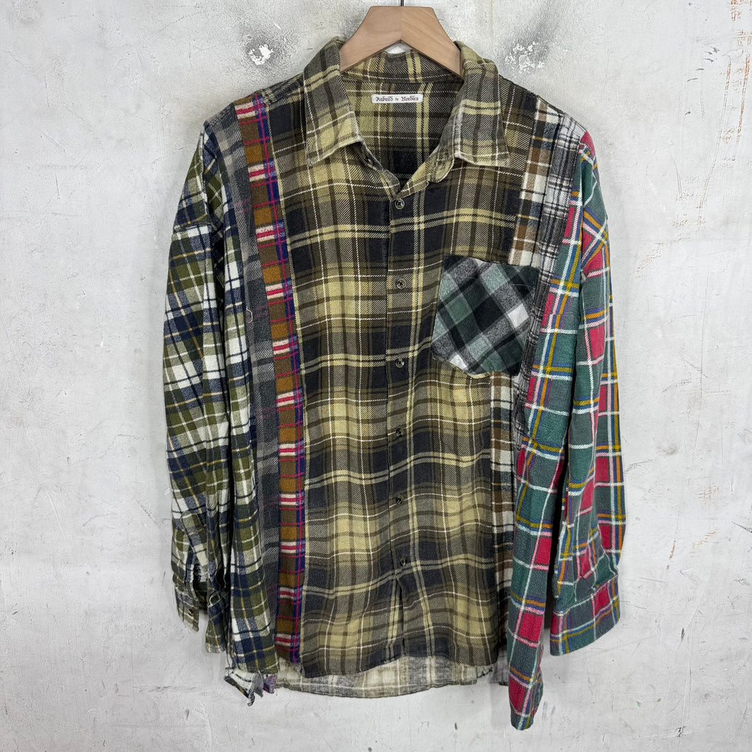 Needles Rebuilt Beige Plaid Flannel