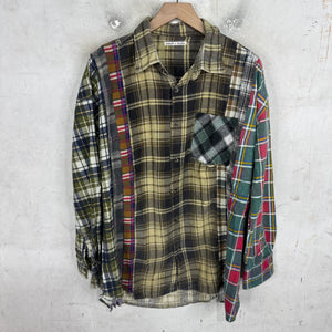Needles Rebuilt Beige Plaid Flannel