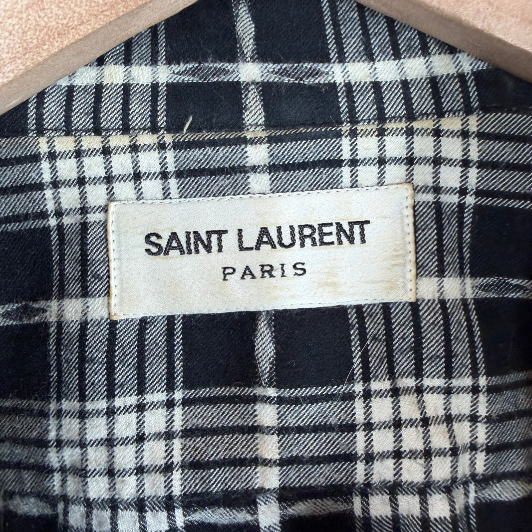 Saint Laurent Black/White Button Up Flannel