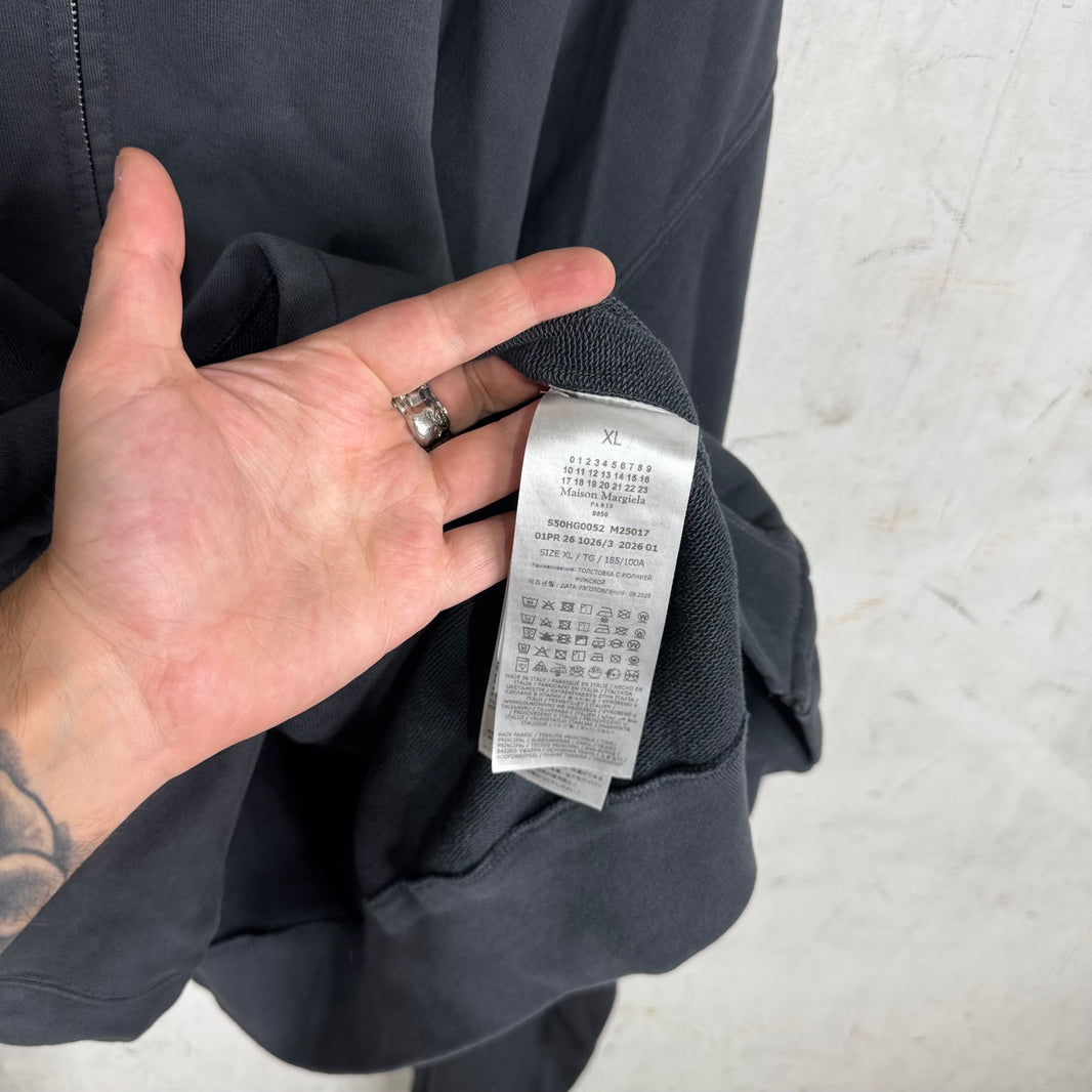 Margiela BNWT Embroidered Logo Zip Hoodie