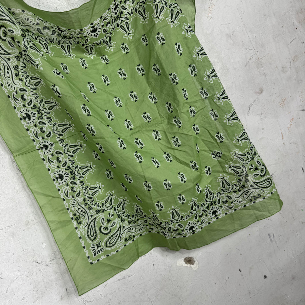 Saint Laurent Green Paisley Scarf
