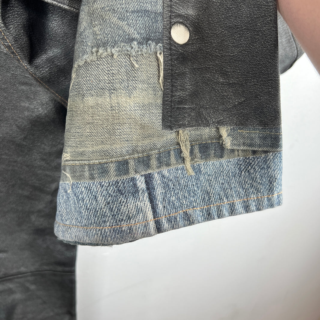Acne Studios Chaps Trompe Printed Denim Jeans