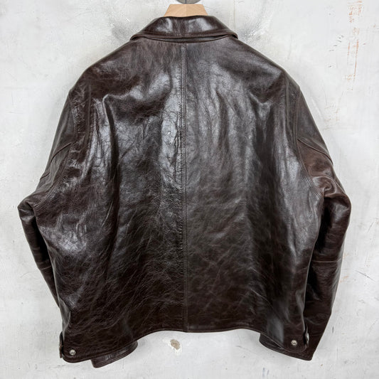 Stussy Brown Garage Leather Jacket