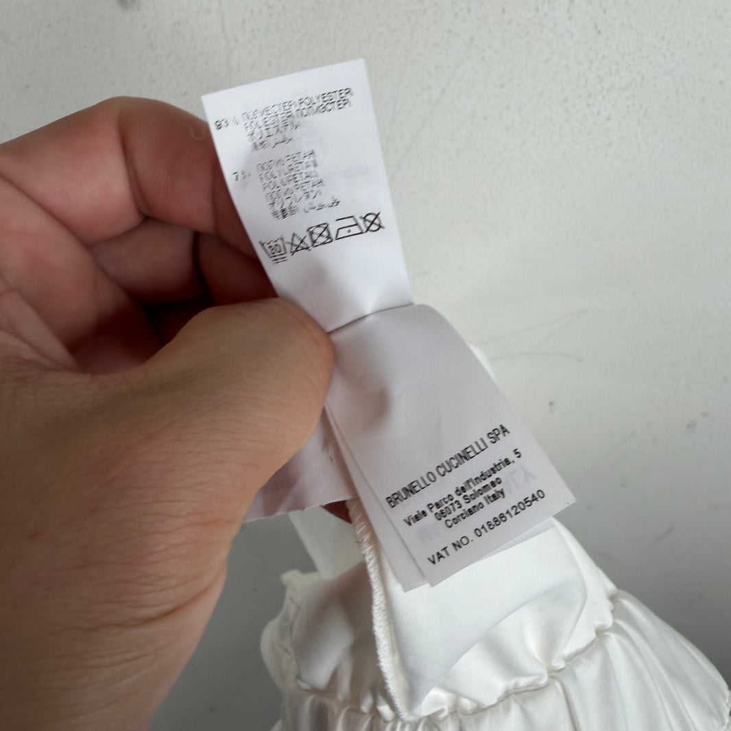 Brunello Cucinelli Pleated White Shorts