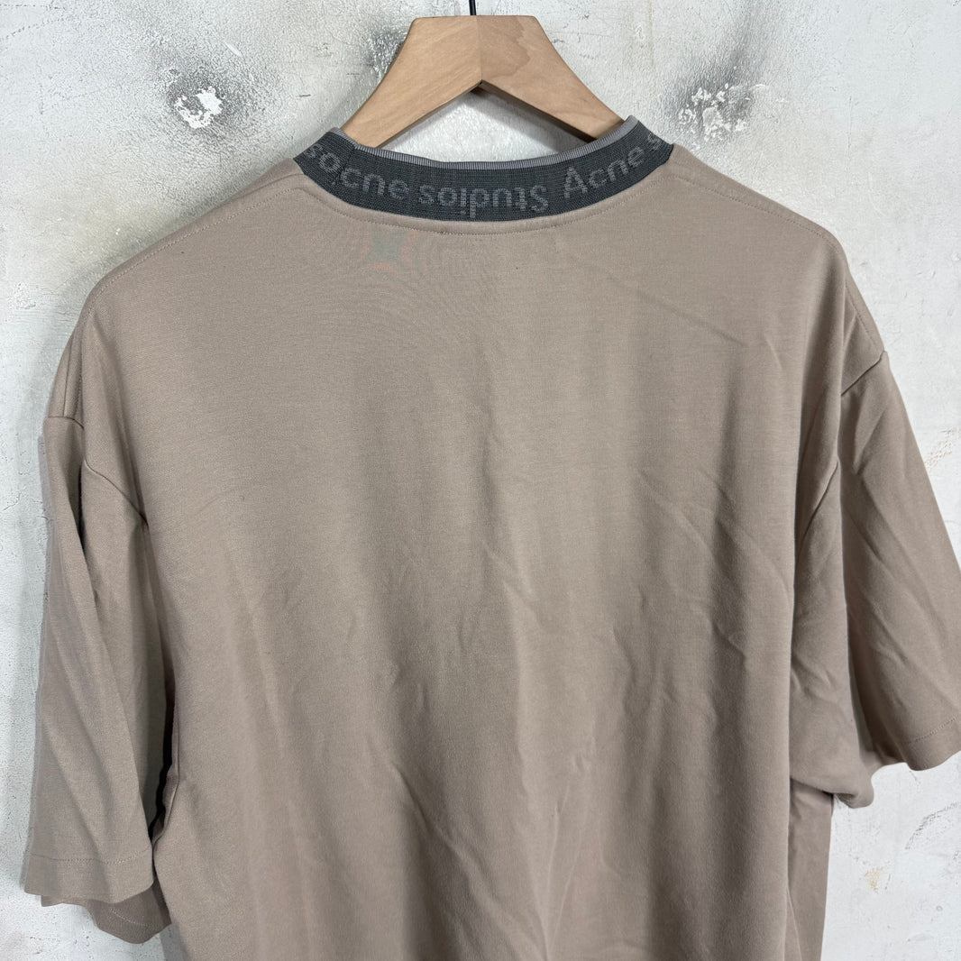 Acne Studios Beige Neck Logo Shirt