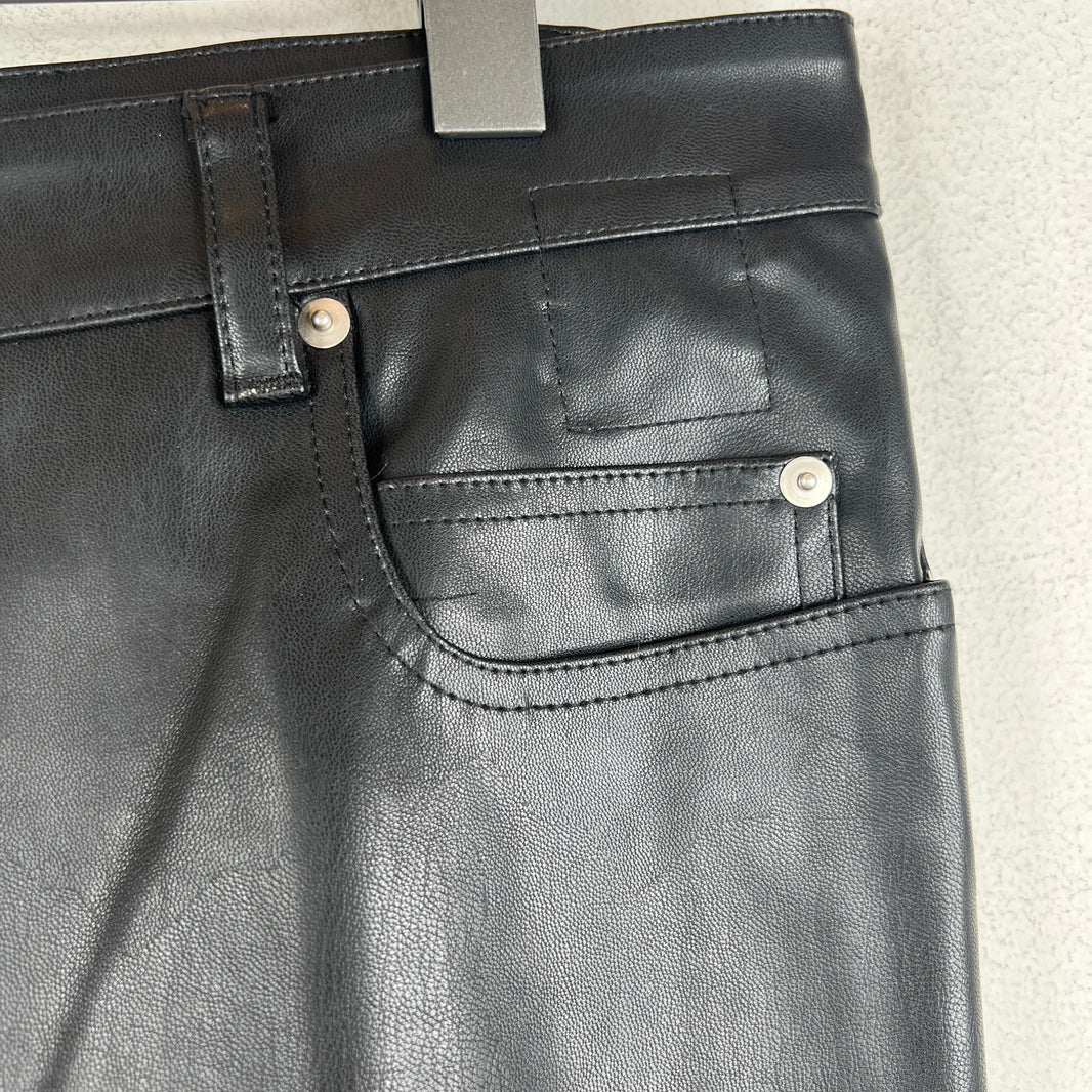 DRKSHDW Black Leather Tyrone Cut Pants