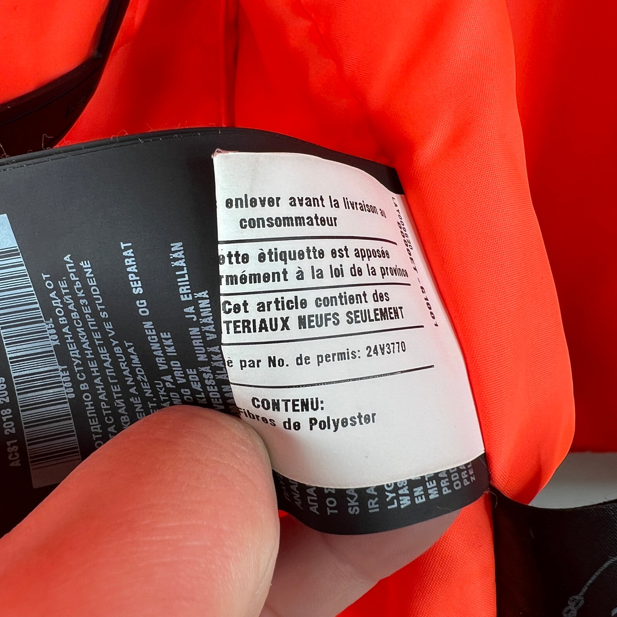 Prada Linea Rossa Orange Technical Padded Jacket