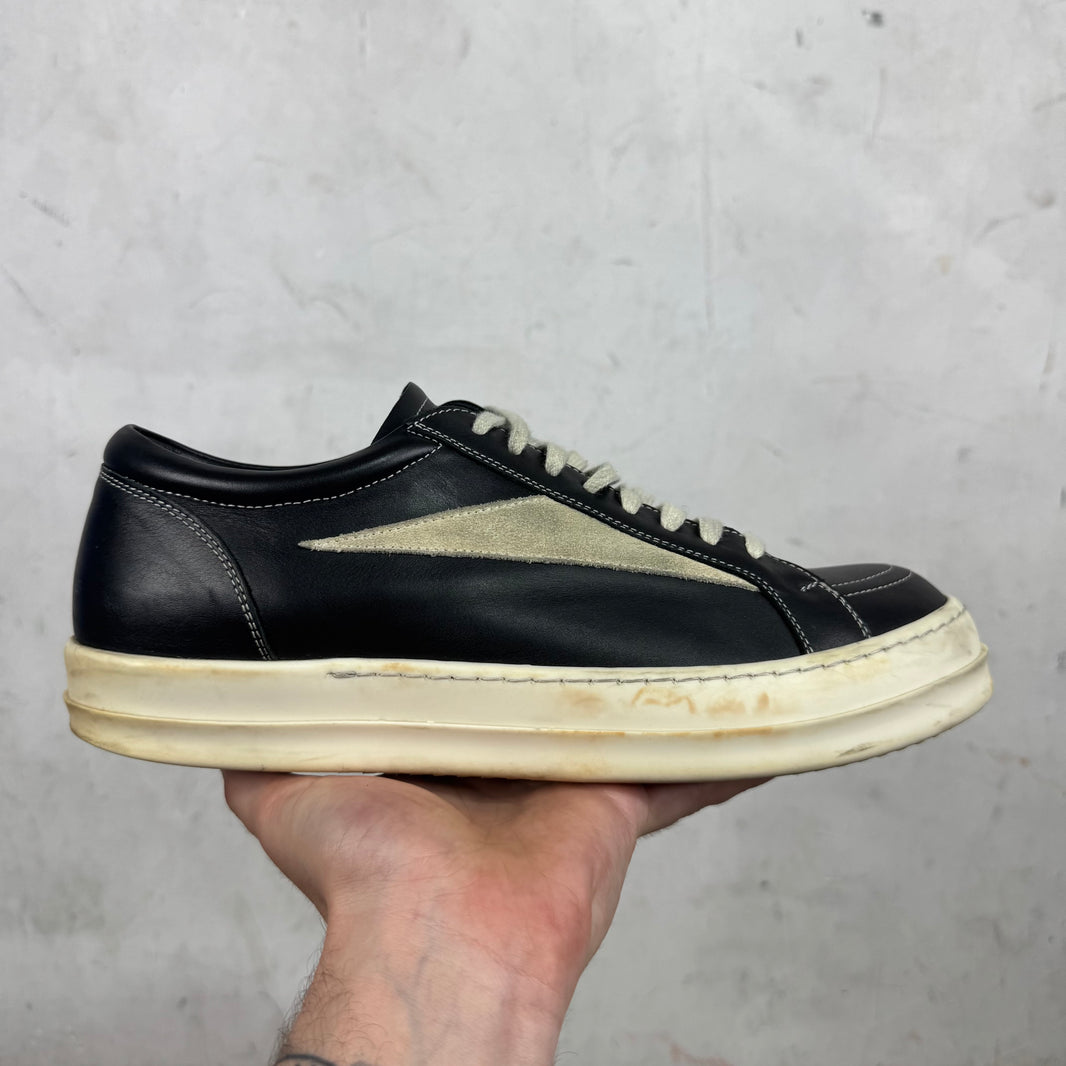 Rick Owens Black Leather Vans