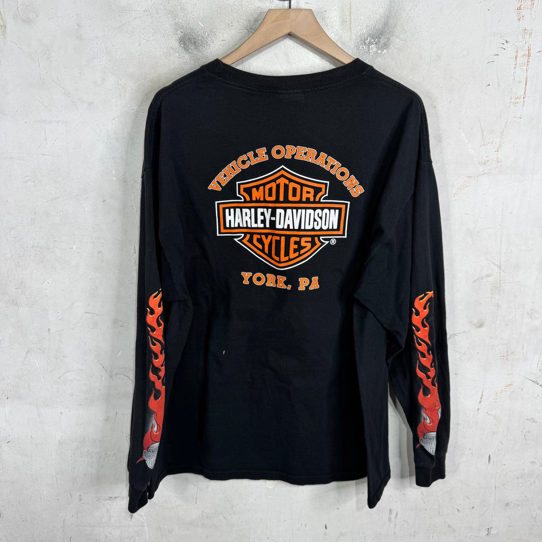 Vintage Harley Flame Crest L/S T-Shirt