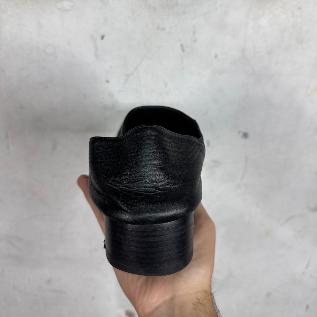 Balenciaga Black Leather Romeo Mules