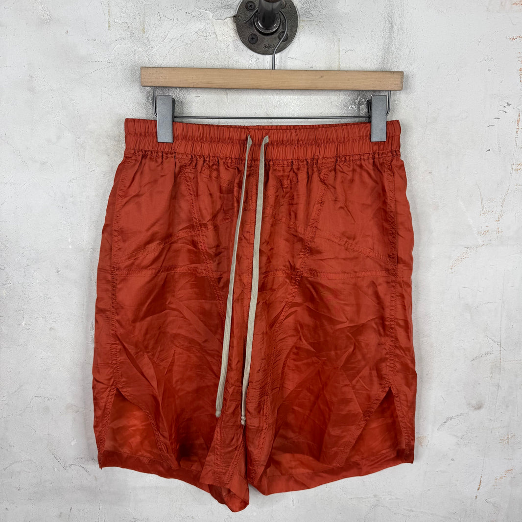 Rick Owens Strobe Cupro Pentagram Shorts