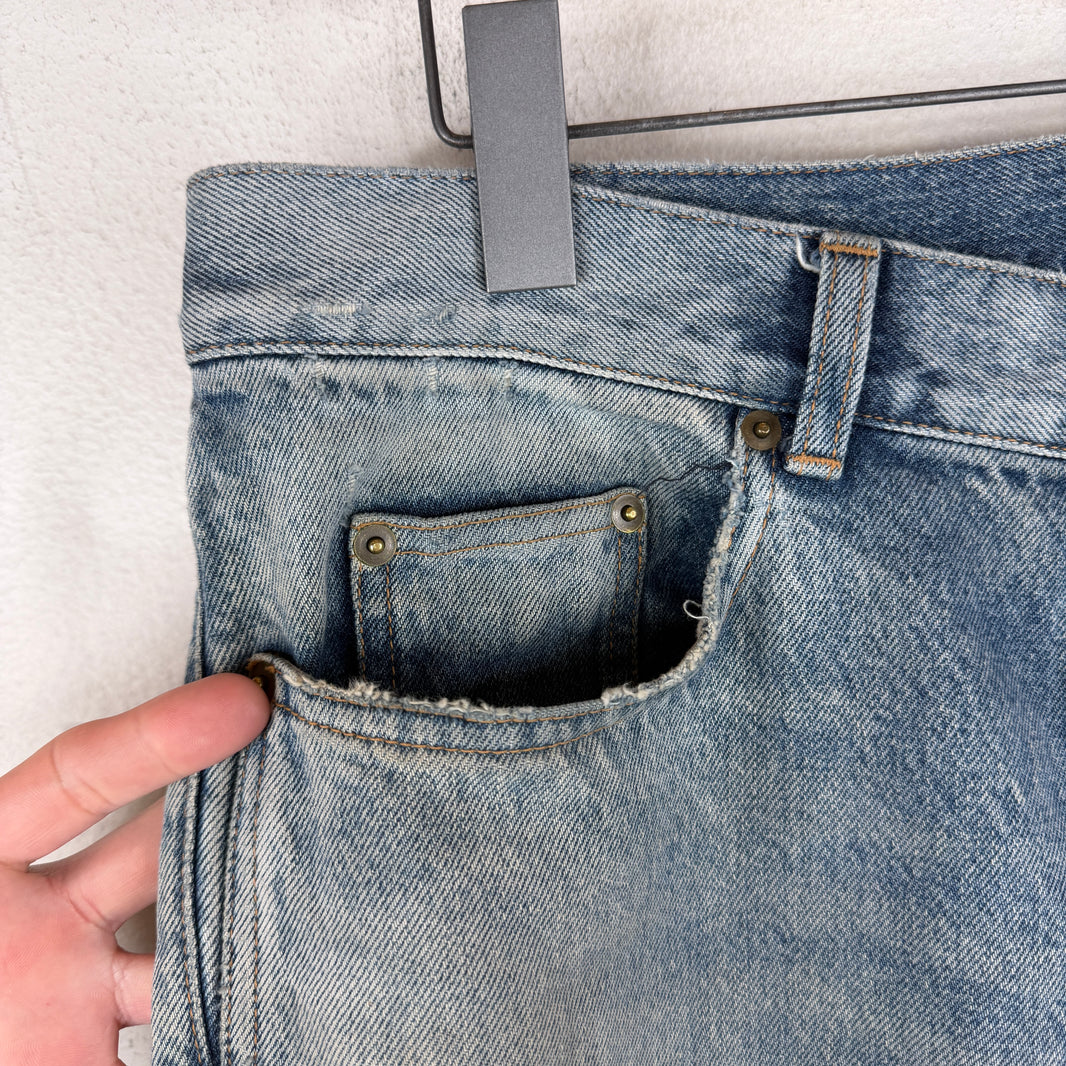Saint Laurent Light Wash Repaired D18