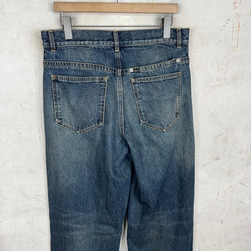 Givenchy Sample Medium Wash Straight Leg Jeans