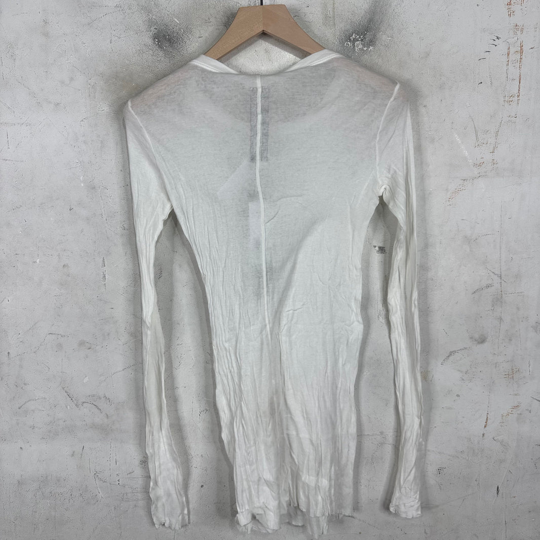 Rick Owens Concordians Sheer White L/S Shirt