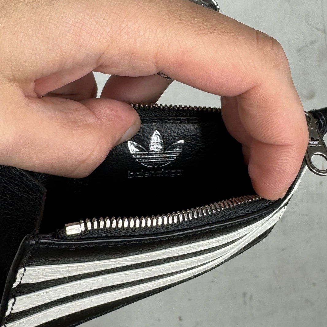 Balenciaga x Adidas Black Multi Zip Wallet