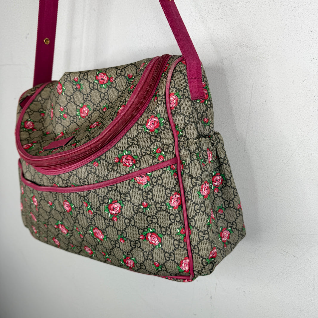 Gucci Rose Monogram Diaper Bag