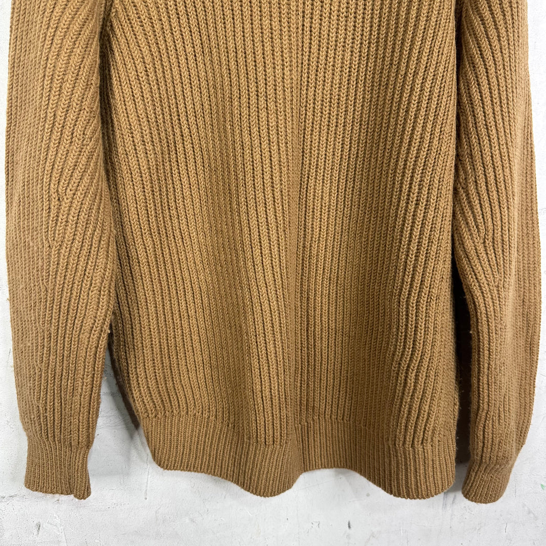 Acne Studios Khaki High Neck Wool Sweater