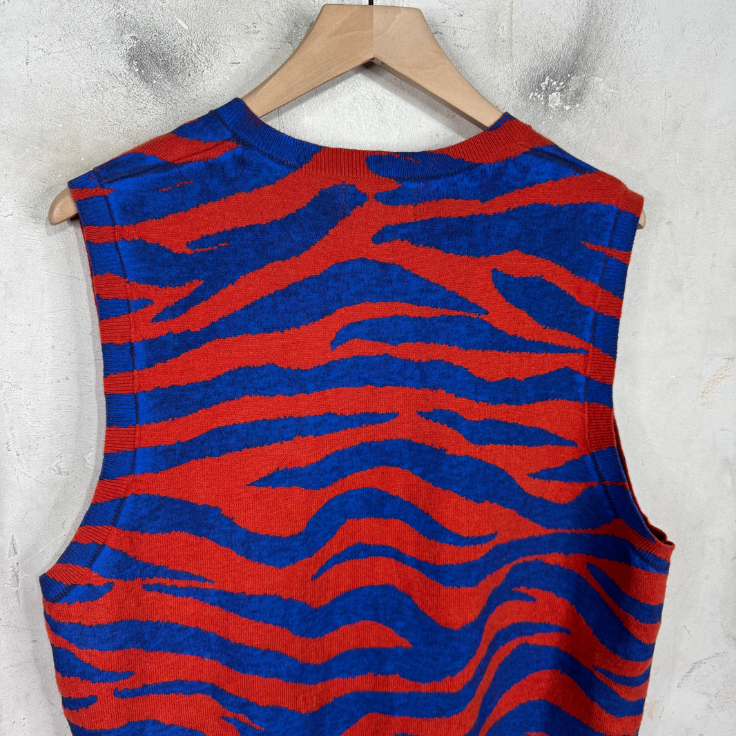 Stussy Red/Blue Tiger Sweater Vest
