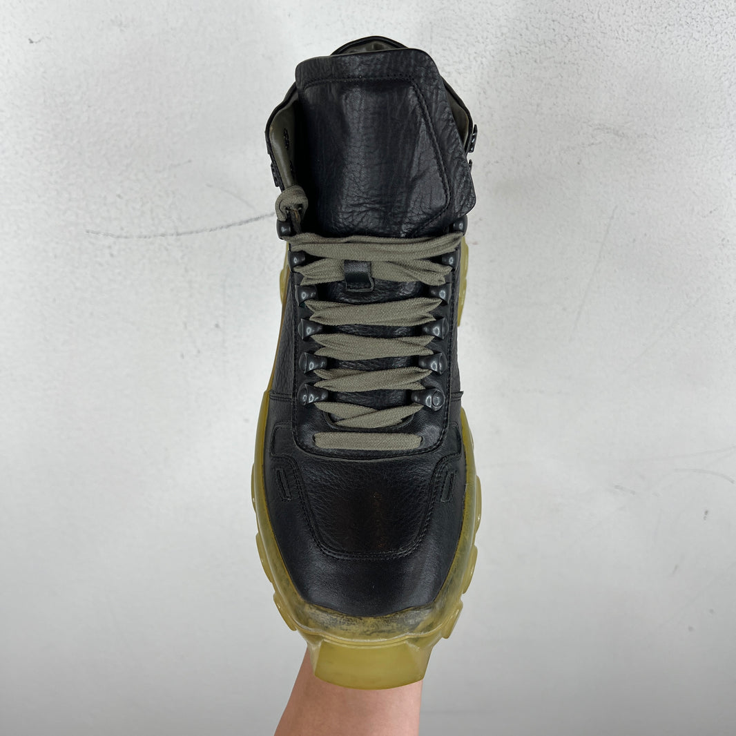Rick Owens Green Bozo Tractor Boots
