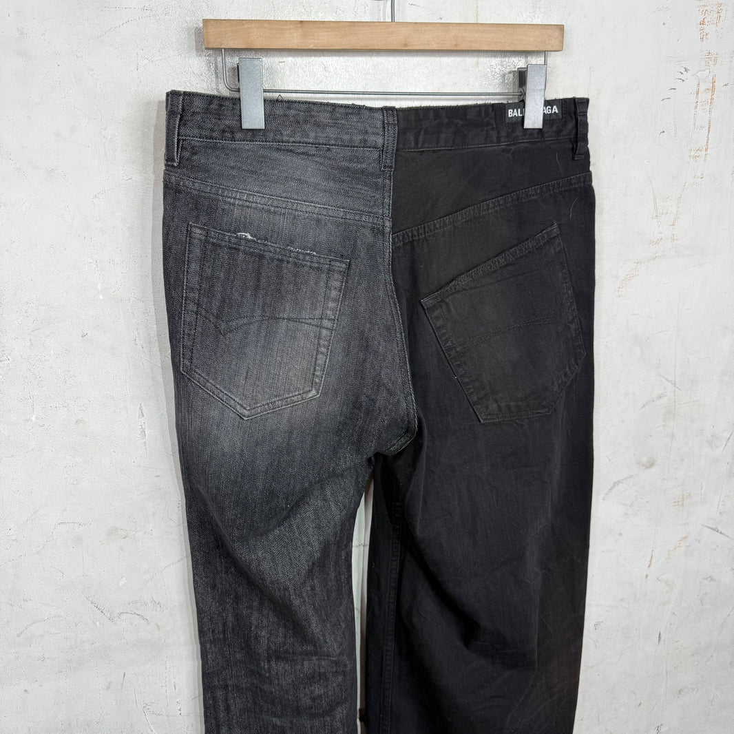Balenciaga Hybrid Split Drawstring Jeans