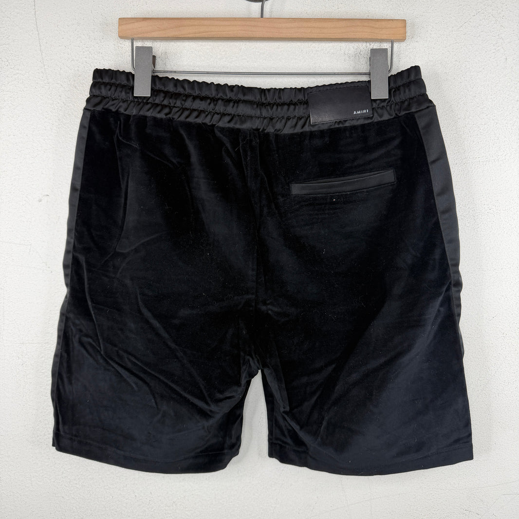 Amiri Velvet Black Shorts