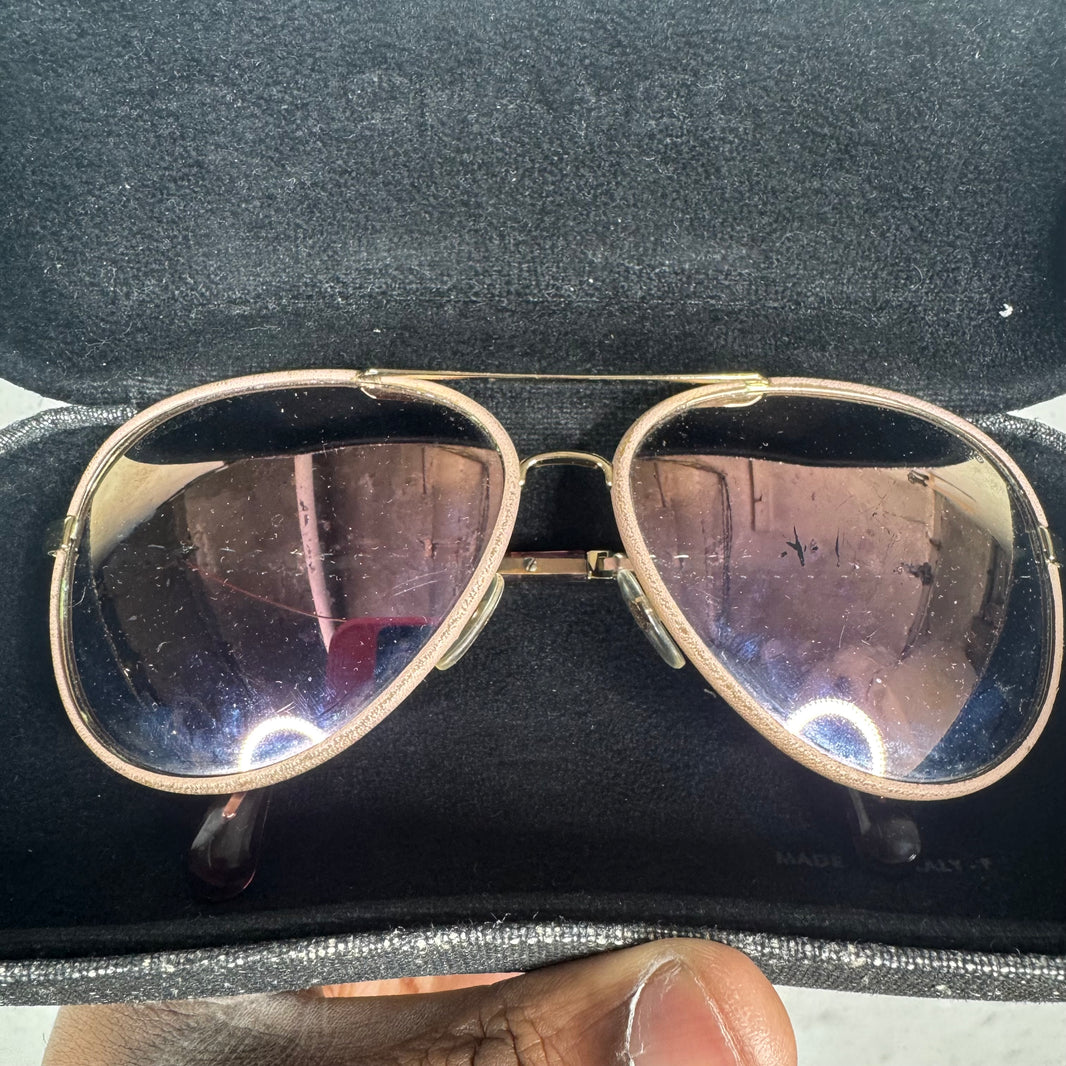 Chanel Purple Tinted Aviator Sunglasses