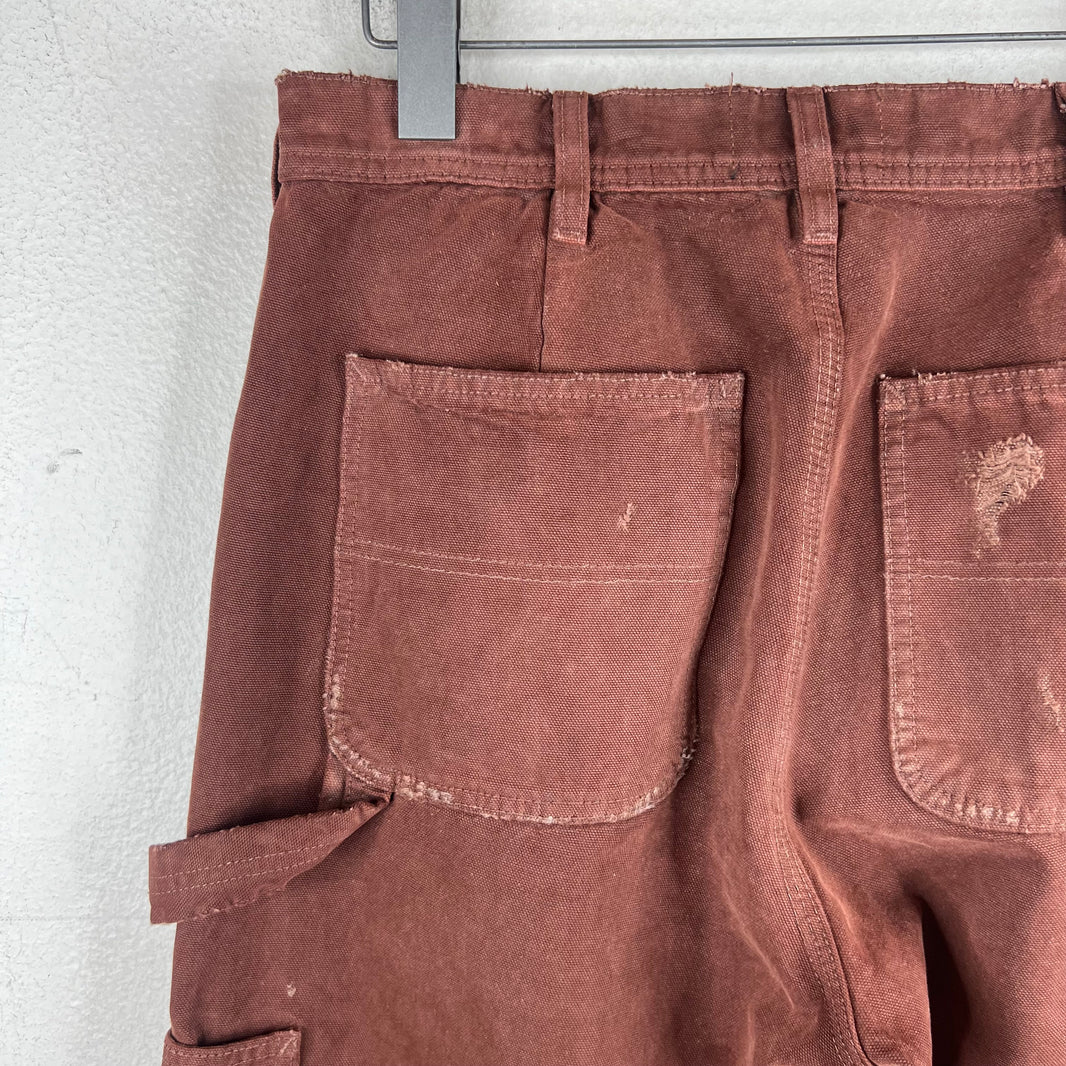 ERD Red Distressed Carpenter Pants