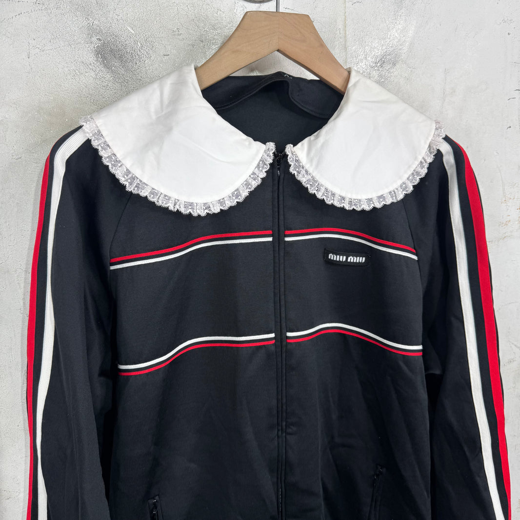 Miu Miu Ruffled Collar Track Jacket