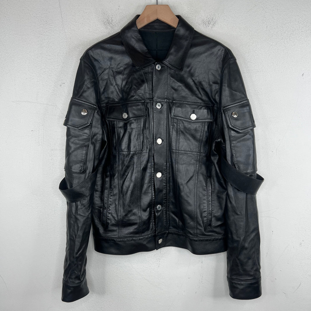 Givenchy Lambskin Strap Trucker Jacket