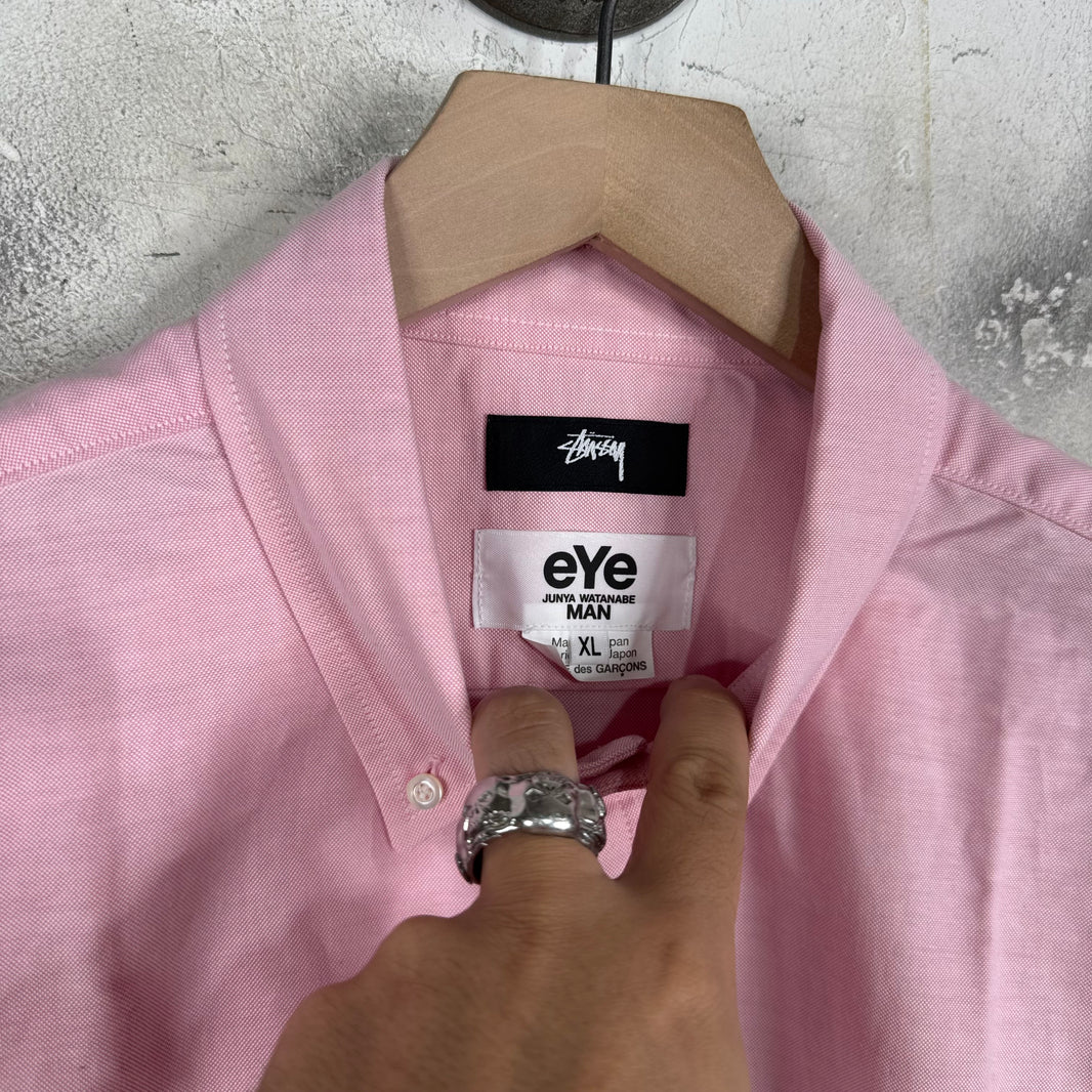 Stussy x Junya Pink Logos Buttoned Shirt