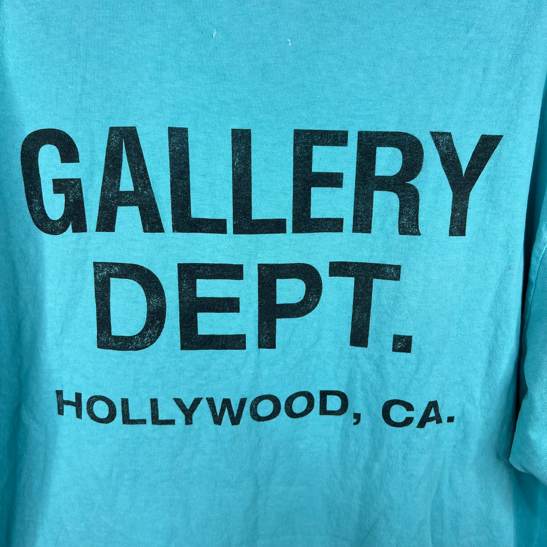 Gallery Dept Turquoise Logo T-Shirt