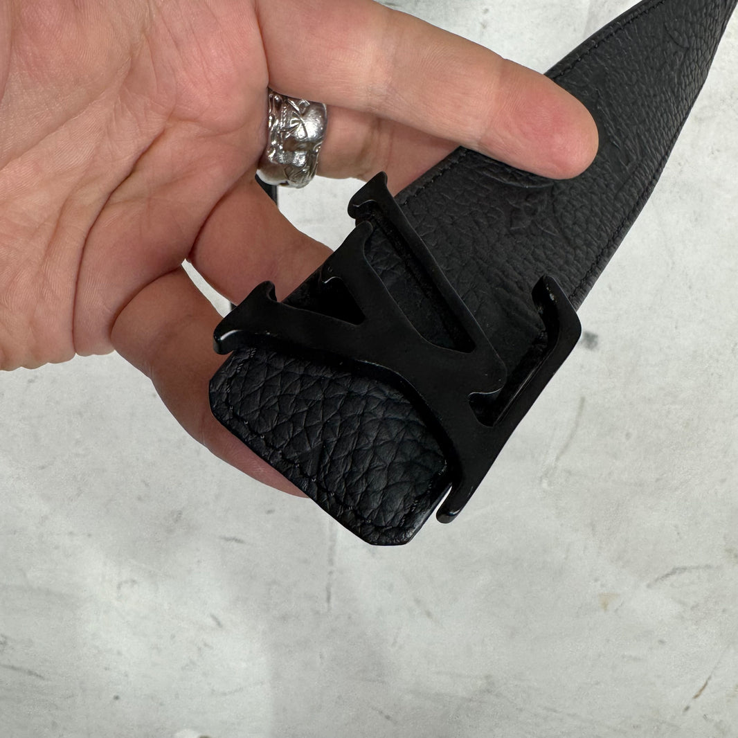 Louis Vuitton Black Monogram Soft Leather Belt