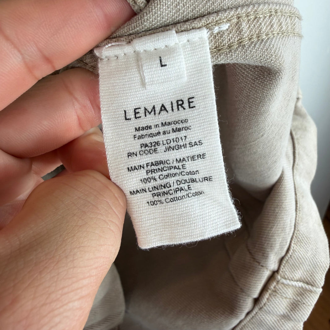 Lemaire Beige Button Up Chore Jacket