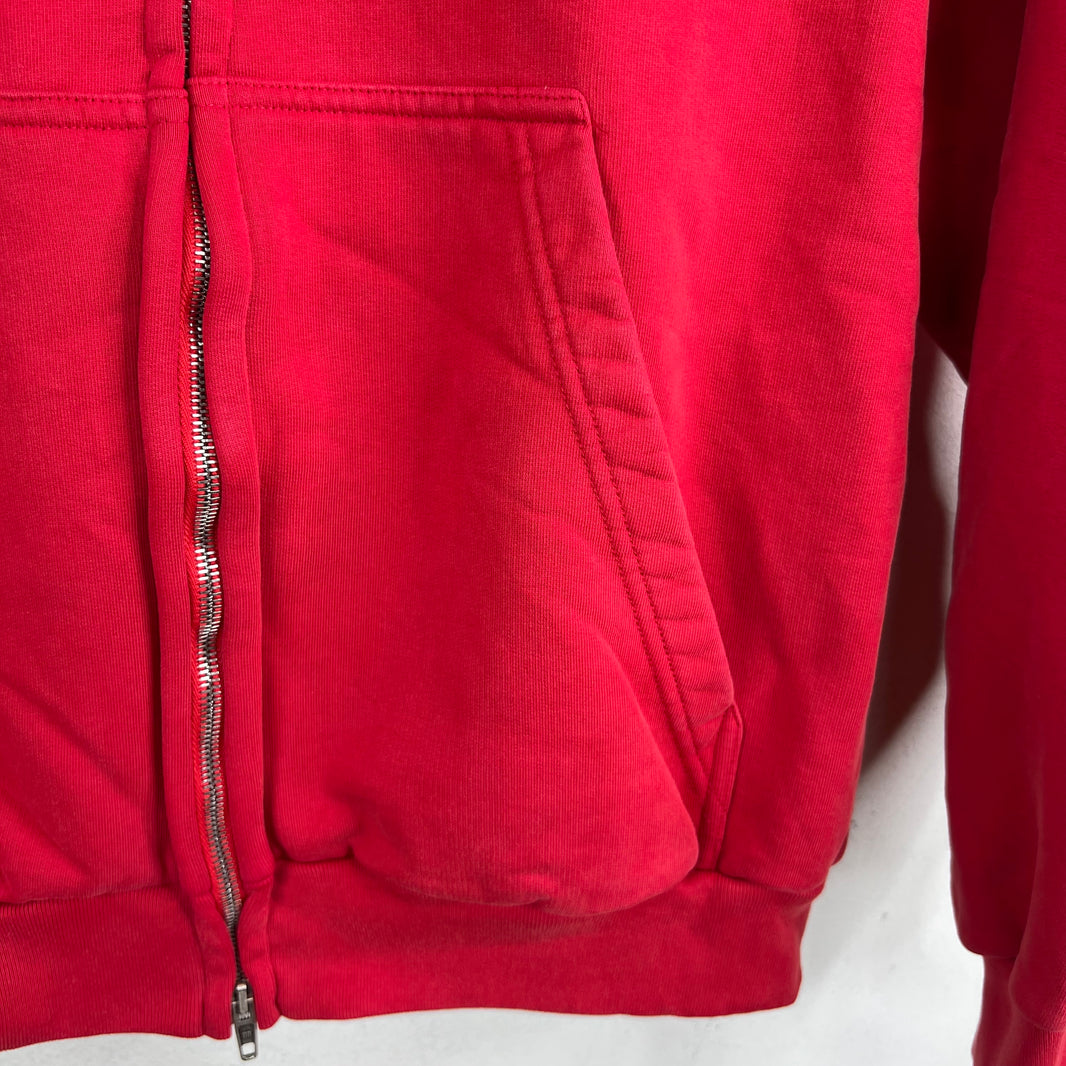 Balenciaga Sample Red Vogue Zip Up Hoodie